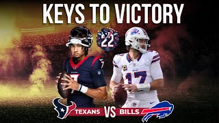 Keys to Victory Texans vs Bills Showdown CJ Stroud vs Josh Allen [upl. by Stonwin177]