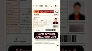 How to download NPTEL hall ticket 2024 nptel exam hallticket download 2024 same process as 2023 [upl. by Palgrave]