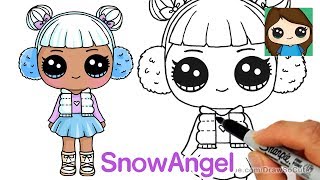 How to Draw Snow Angel  LOL Surprise Doll [upl. by Ekusoyr]