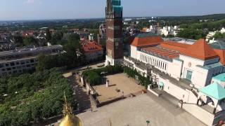 UNESCO Weltkulturerbe Mathildenhöhe Hochzeitsturm Russische Kapelle Darmstadt Luftaufnahmen [upl. by Arquit921]