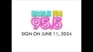 DWDMFM 955 MHz Eagle FM Sign ON June 11 2024 [upl. by Thgiwd]