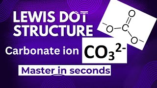 Master CO3 2 lewis dot structure  Carbonate ion [upl. by Arianne124]