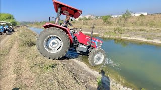 Power Test in Canal Sonalika 60 Rx  Eicher 485  Mahindra Arjun NOVO 605 di 4wd Tractor [upl. by Galen]