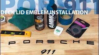 Emblem Install  Porsche 911 991 [upl. by Liuqa]