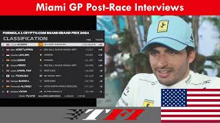 2024 Miami Grand Prix PostRace Interviews Drivers Share Insights and Reactions [upl. by Saval]