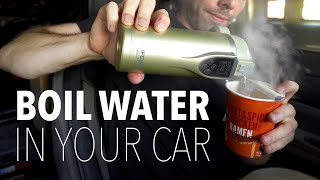 12v Kettle for your Car  Boil Water on the road  Car Camping Travel Essential [upl. by Eleumas814]