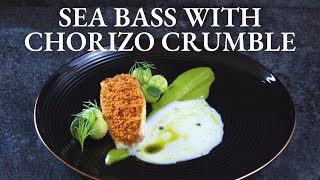 Fine dining SEA BASS recipe  Milk Sauce amp Chorizo Crumble [upl. by Goodill]