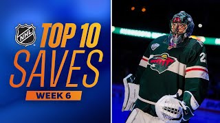 Top 10 Saves from Week 6  202324 NHL Season [upl. by Llevra]