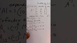 Finding cofactor elements [upl. by Kielty]