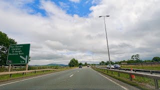 Driving North Wales to Manchester Trafford Centre via A55A494 Queensferry M56 and M60 Motorway [upl. by Desta]