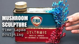 Mushrooms and Corals Sculpture  Polymer Clay Contemporary Art  Time Lapse Sculpting [upl. by Naples]