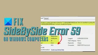 Fix SideBySide Error 59 on Windows computers [upl. by Egon]