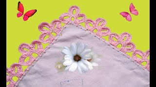 PUNTILLA NUM 560 PARA SERVILLETAS SUPER BONITA Y FÁCILcrochet parati arte tejidos tutorial [upl. by Burdelle771]