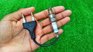 How to make a simple welding machine from spark plug at hmoeDiscover the secret tricks [upl. by Eivod]