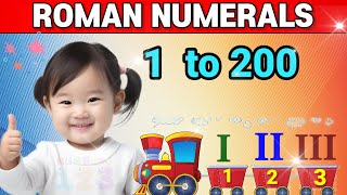 💥Roman numbers  Roman numerals for kids 1 to 200 Roman numbers in english [upl. by Irmgard]