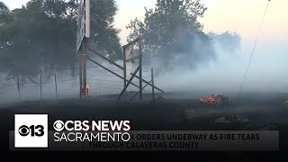 Battle continues against 1500acre Aero Fire in Calaveras County [upl. by Ishii]