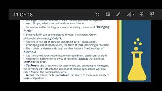 Chapter 7 Technology as way of revealing by Martin Heidegger [upl. by Jehial]