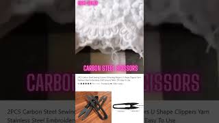 Carbon Steel UShape Sewing Scissors – Perfect for Trimming Embroidery and DIY Crafts [upl. by Nhguavahs775]