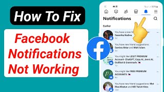 How To Fix Facebook Notifications Not Working On Android phone  Facebook notifications not working [upl. by Poppas]