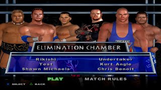 WWE SD HCTP  RikishiTestShawnMiChaelsUndertakerKurtAngleChrisBenoit ELIMINATION CHAMBER [upl. by Disharoon519]