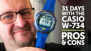 MAYS DAILY DRIVER Watch  CASIO W734  PROS and CONS [upl. by Mulvihill]