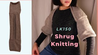 Machine knitted shrug shawl or scarf [upl. by Aniehs]