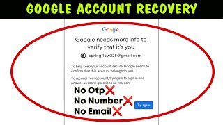 Gmail account recovery 2024  How to recover Gmail account  Google account recovery [upl. by Sedgewake]