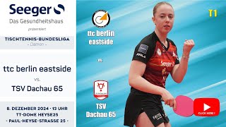 ReLive  TISCH 1  1Bundesliga Damen  ttc berlin eastside vs TSV Dachau 65 [upl. by Atilamrac]