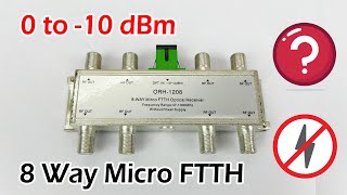 NEW 8 OUT Micro FTTH Receiver Without Power Supply  0 to 10dBm  ORH 1208 Review Live Testing [upl. by Past]