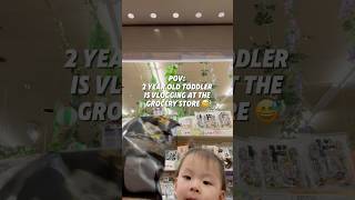 Copying everything mama does 😅 funnytoddler vlog groceryshopping [upl. by Helbonia348]