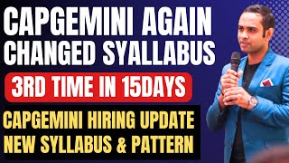 🔴CAPGEMINI 3rd Time Syllabus Changed  Capgemini Syllabus Changed Again  Capgemini 2024 [upl. by Semadar]