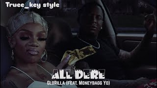 GloRilla  All Dere feat Moneybag Yo trueekey style [upl. by Stortz637]