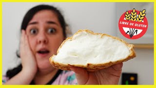 PAN NUBE con 3 INGREDIENTES  Cloud bread receta viral de TikTok sin queso crema ¿Funciona [upl. by Aicerg]