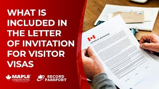 How to create an invitation letter for Tourist Visa in Canada  The Maple Team [upl. by Laynad]