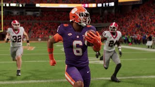 College Football 25 Gameplay  Georgia vs Clemson  Full Game PS5 [upl. by Esiuol]