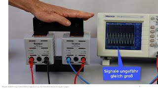 Elektromagnetismus Experimente Transformator Transformation von Wechselspannungen [upl. by Anived]