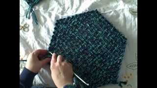 How to weave a hexagon using continuous weaving methods on Lily Speed o Weave loom [upl. by Borchert]