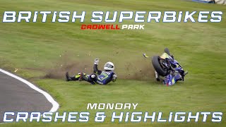 British Superbikes  Cadwell Park Monday Crashes amp Highlights Ft BSB race 23 28823 [upl. by Putscher]