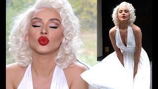 MARILYN MONROE HALLOWEEN TRANSFORMATION  Carli Bybel [upl. by Anuaf732]