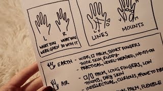 ASMR How to Read Palms ☾ Soft Spoken Chart [upl. by Llerdnad998]