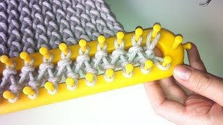 How to Loom Knit a Scarf  Crossed Stockinette Stitch DIY Tutorial [upl. by Aicire193]