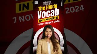 ✅ The Hindu Vocab  7 November 2024 The Hindu vocabulary shorts thehindueditorial vocabulary [upl. by Sadiras]