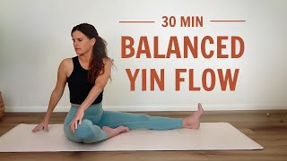 Balanced Yin Yoga Flow  30 Min Full Body Deep Stretch [upl. by Aerona]