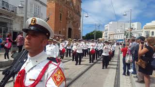 LA INFANTERÍA DE MARINA Y EL EJÉRCITO DE TIERRA EN EL DÍA DE LAS FFAA EN SAN FERNANDO 2018 4K [upl. by Loux]