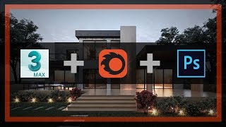 3dsMax Corona Exterior Night Render Tutorial Step By Step [upl. by Asnerek425]