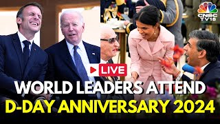 DDay Anniversary 2024 LIVE World leaders Veterans Commemorate Normandy Landings  Biden  N18G [upl. by Raine472]