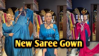 New Saree Gown  Saree gown collection  designer Sare gown collection [upl. by Zeugirdor545]