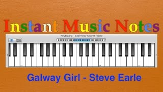 Galway Girl Steve Earle  Music Notes [upl. by Ttayw685]