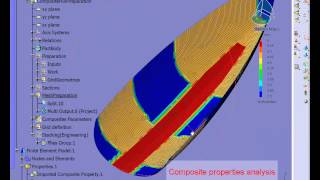 CATIA V5  Composites  Composites design on yacht hull [upl. by Eellehs1]