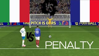 FRANCE VS ITALY PENALTY SHOOTOUT 🤯MATCH  KYLIAN MBAPPE VS LORENZO PELLEGRINI  eFOOTBALL™ GAME [upl. by Colier]